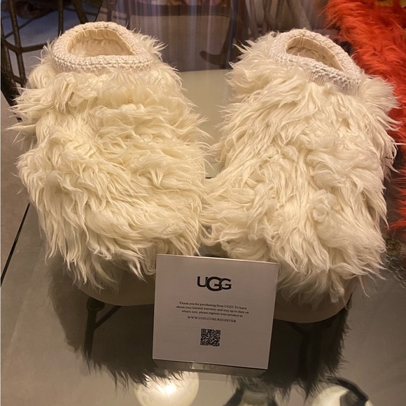 White Faux Fur platform